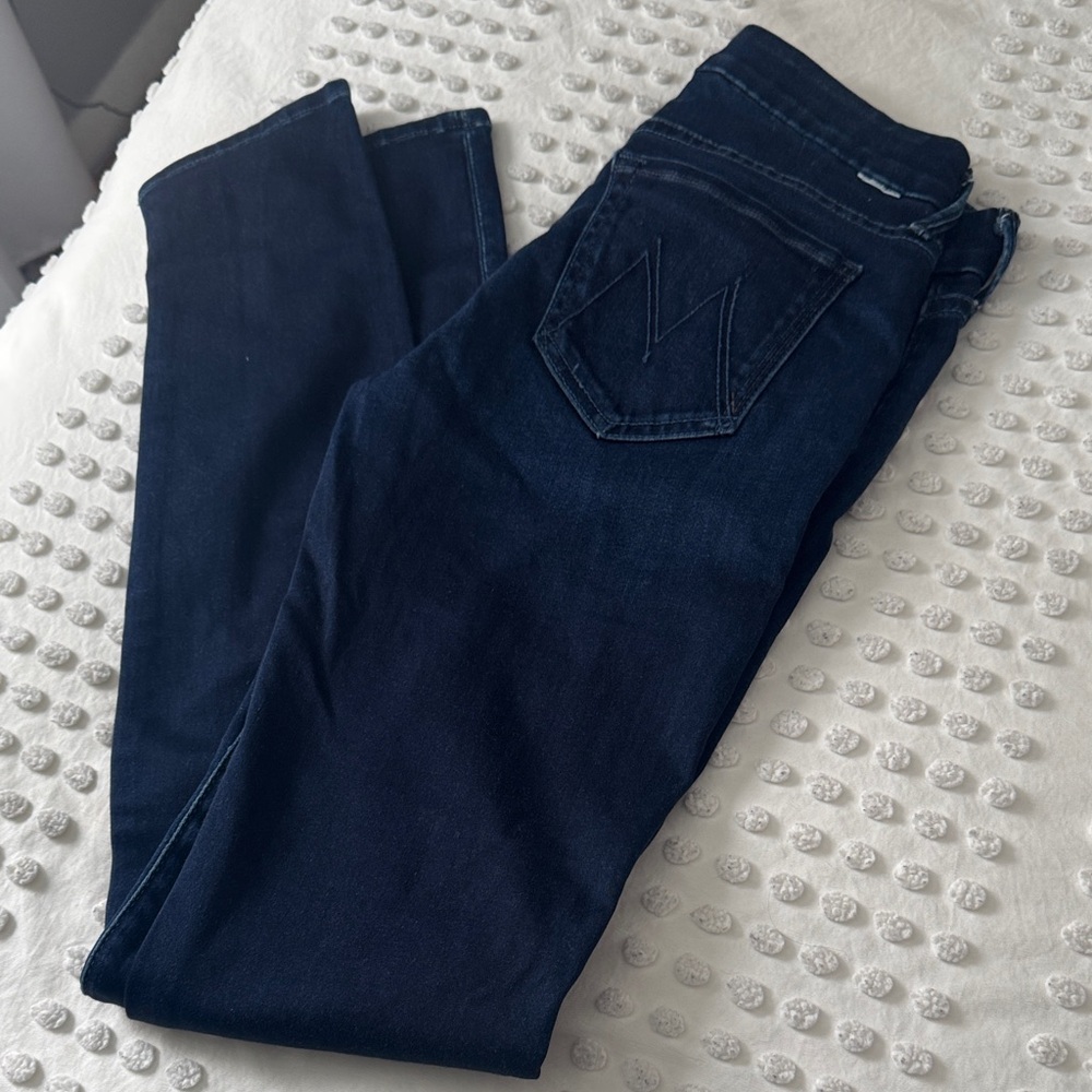 MOTHER Dark Indigo Skinny Jeans